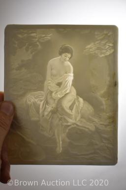 (6) Mrkd. KPM bisque scenic lithophane panels