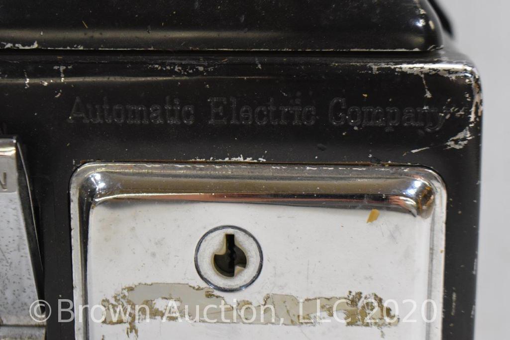 Automatic Electric Co. 3-slot rotary dial pay phone