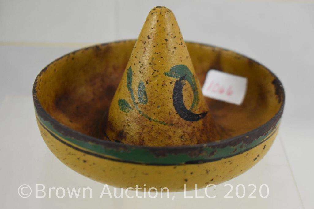 (3) Advertising Mexican hats and sombrereo ashtrays