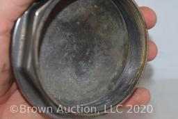 LaSalle threaded hubcap, nickel plated cast pot metal