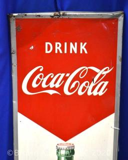 SS tin Coca-Cola vertical advertising sign