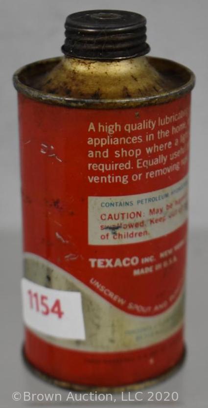 (2) Texaco Home Lubricant cans