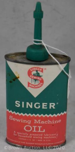 (3) Singer Sewing Machine oil cans