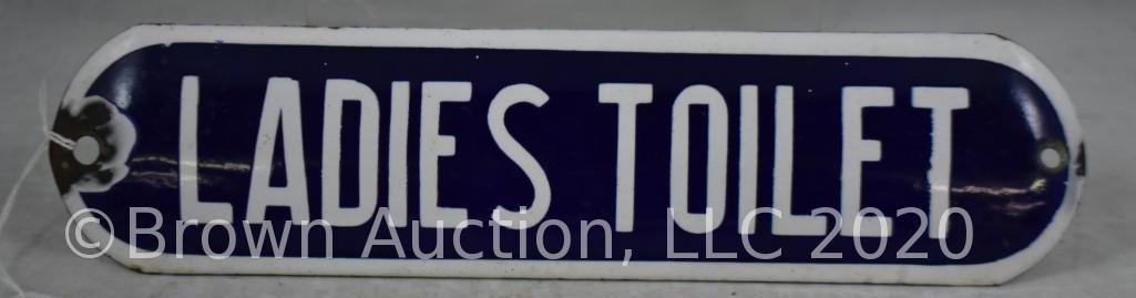 "Ladies Toilet" porcelain sign