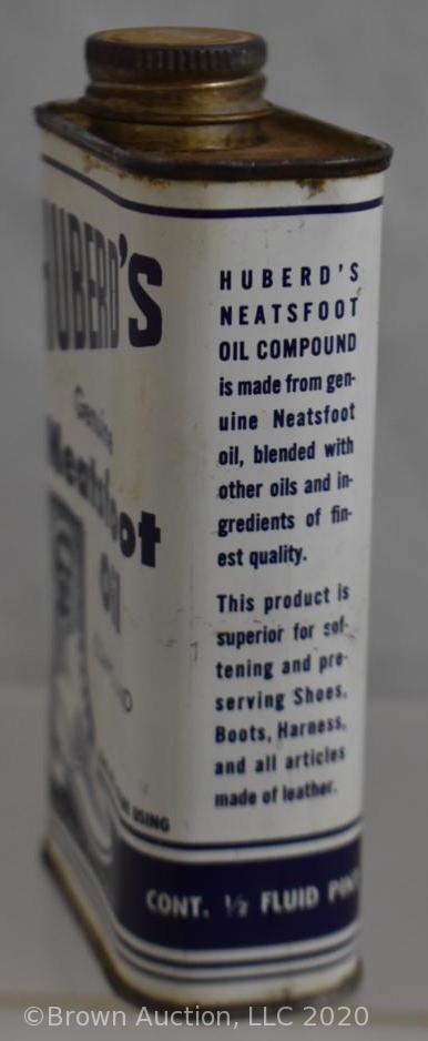 (2) Huberd's cans - Shoe Grease and Neatsfoot Oil Compound