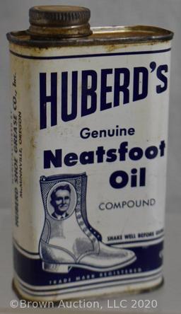 (2) Huberd's cans - Shoe Grease and Neatsfoot Oil Compound