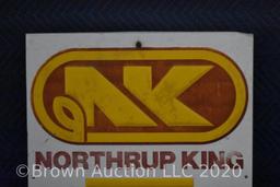 DS metal "Northrup King" embossed sign with dealer name