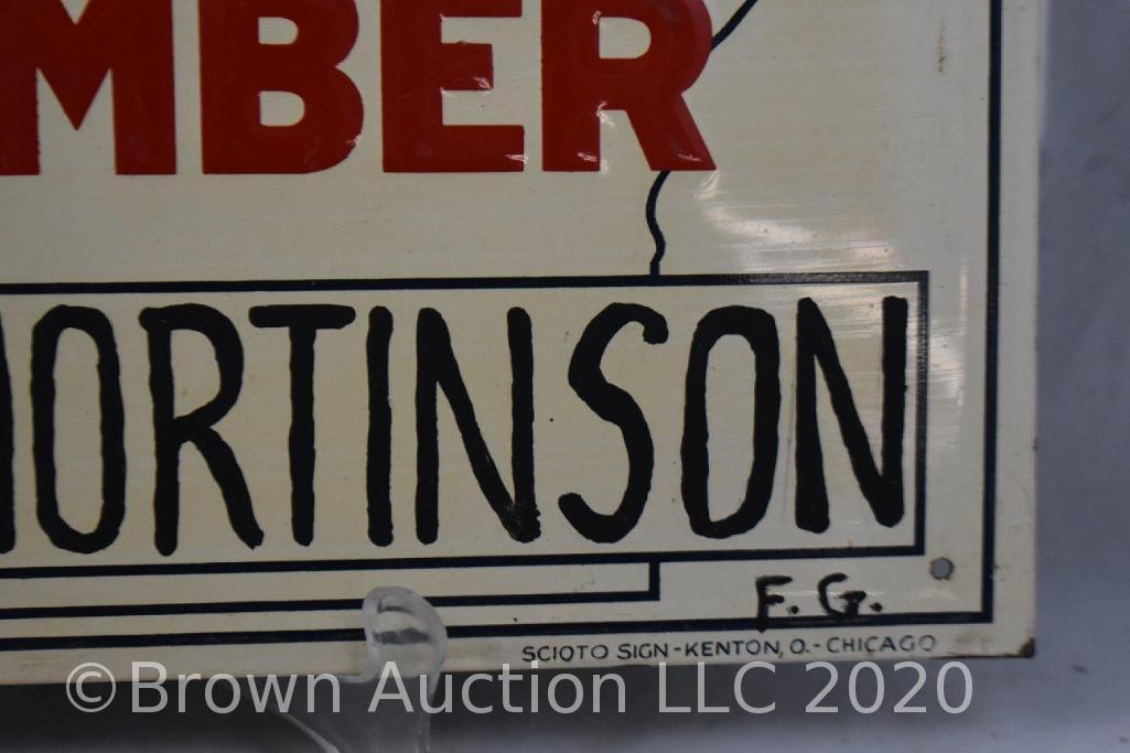 SS metal "Wisconsin Farm Bureau Member" sign