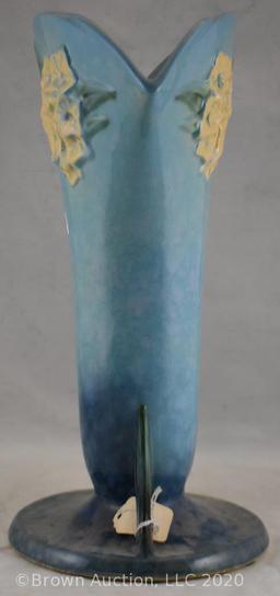 Roseville Wincraft 287-12" vase, turq/blue