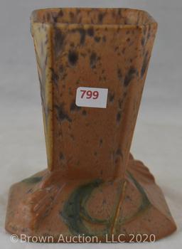 Roseville Futura 421-5" Brown Stump vase