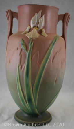 Roseville Iris 928-12" vase, pink