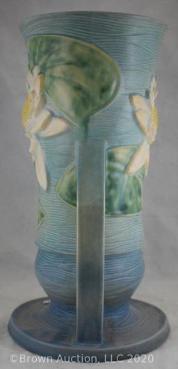 Roseville Water Lily 82-14" vase, blue