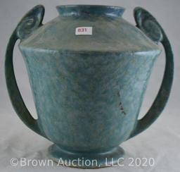 Roseville Carnelian II 8" vase, blue/green