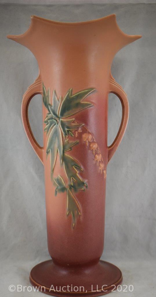 Roseville Bleeding Heart 977-18" vase, pink