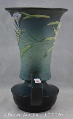 Roseville Freesia 124-9" vase, green