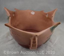 Roseville Bleeding Heart 384-14" console bowl, pink