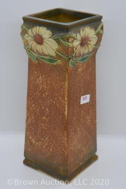 Roseville Dahlrose 10" square vase
