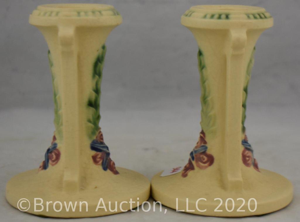 Roseville LaRose 1051-4" pair of candle sticks