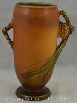 Rv Pine Cone 748-6" vase, brown