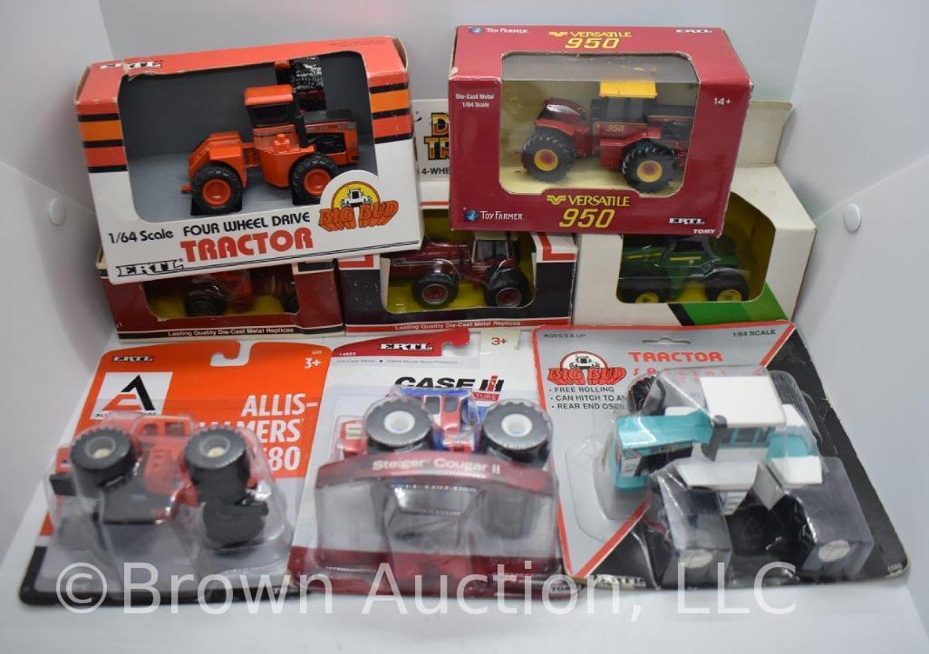 (8) die-cast 4WD Tractors, all 1:64 scale