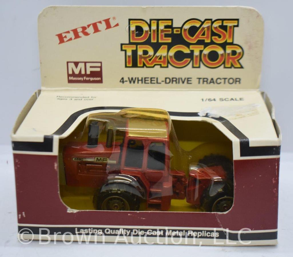 (8) die-cast 4WD Tractors, all 1:64 scale