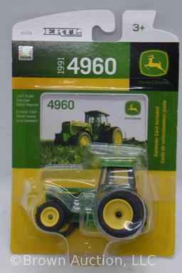 (6) die-cast John Deere Tractors, all 1:64 scale