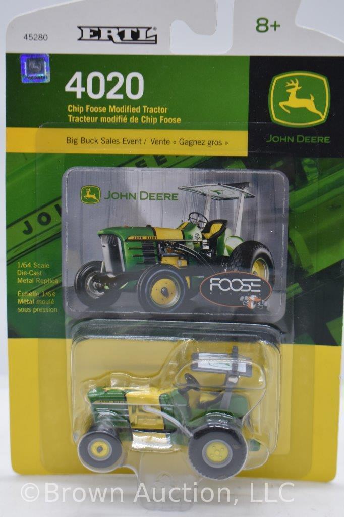 (6) die-cast John Deere Tractors, all 1:64 scale
