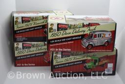 (4) die-cast Texaco models, 1:25 and 1:34 scale