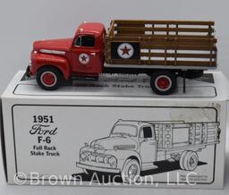 1951 Ford F-6 full rack Stake Truck, die-cast, 1:34 scale