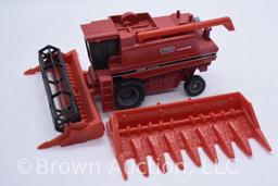 (5) Assorted die-cast Combines, appear to all be either 1:80 or 1:64 scale