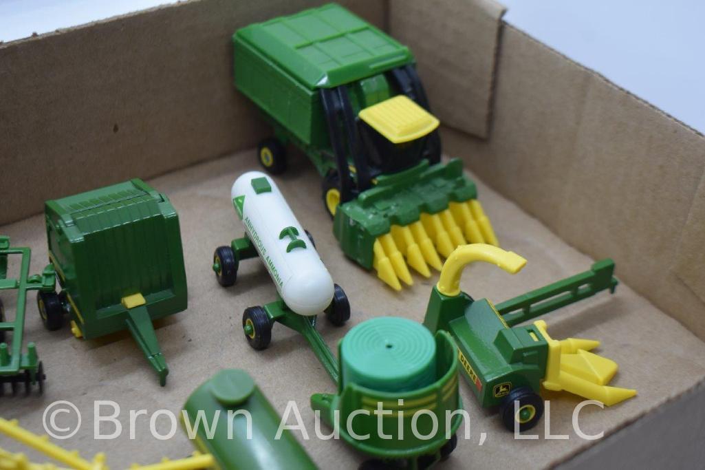 (12) die-cast Tractors and Implements, all 1:64 scale