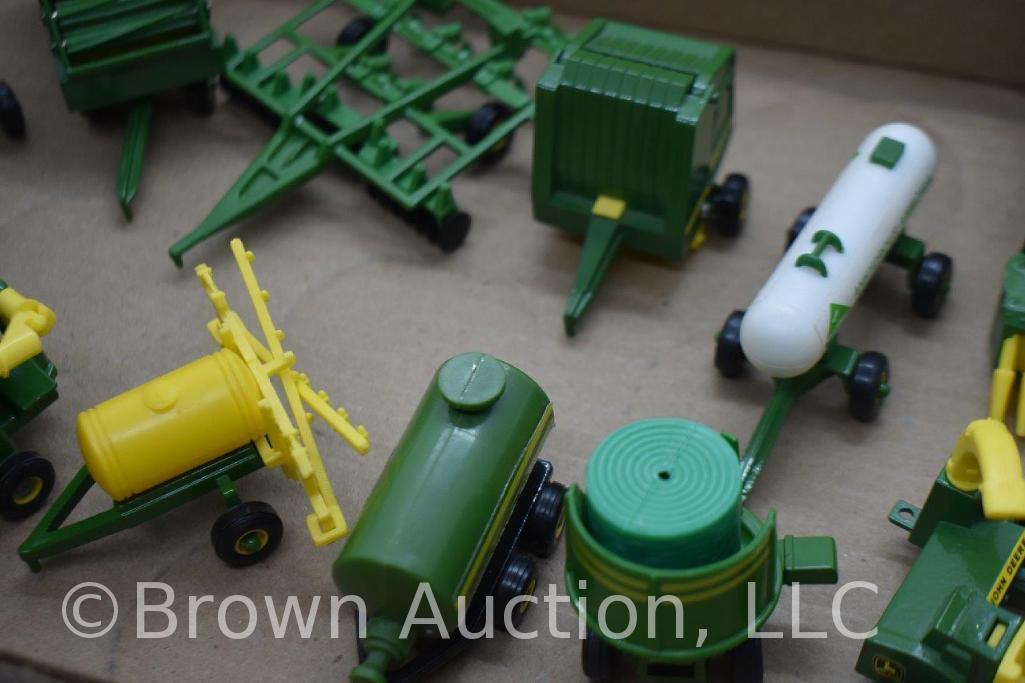 (12) die-cast Tractors and Implements, all 1:64 scale