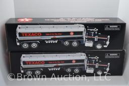 (2) Texaco 18-wheel Toy Tanker Trucks