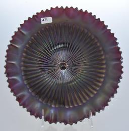 Carnival Northwood's Stippled Rays 9.5"d bowl, purple