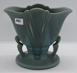 Roseville Carnelian I 51-5" fan vase, blue drip