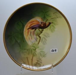 (2) Mrkd. R.S. Germany 8" plates, Bird of Paradise