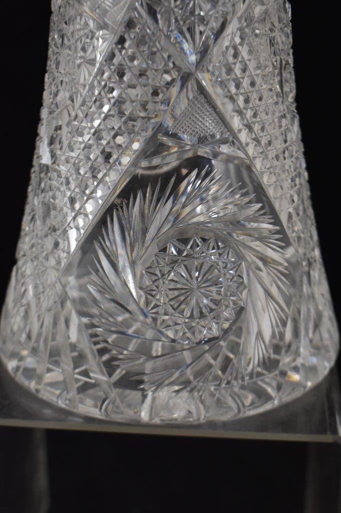 American Brilliant Cut Glass 9.5"h pitcher