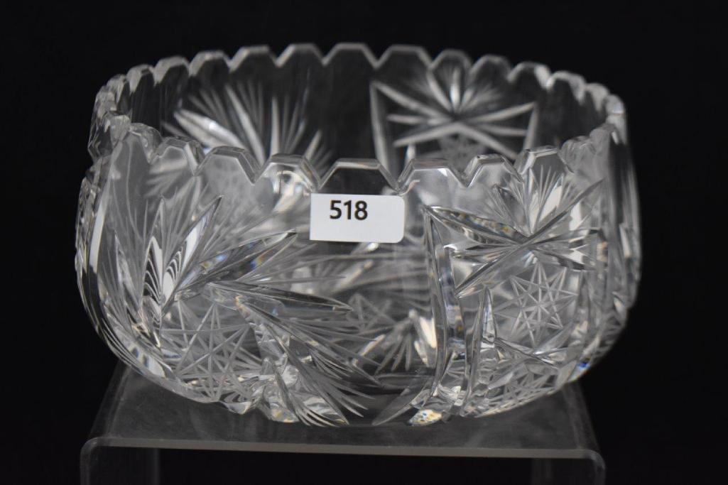 American Brilliant Cut Glass 6.5"d deep bowl