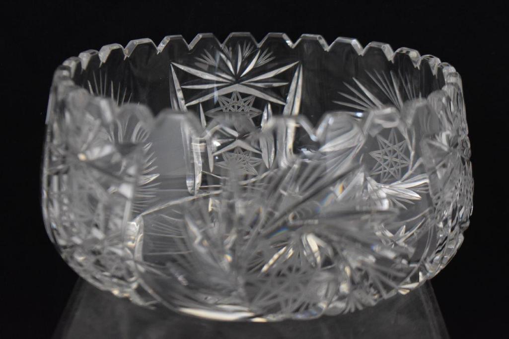 American Brilliant Cut Glass 6.5"d deep bowl