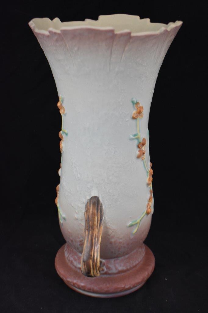 Roseville Bittersweet 887-14" vase, gray