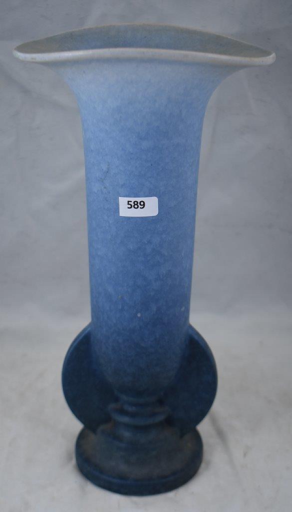 Roseville Rozane Patterns 10-12" vase, blue