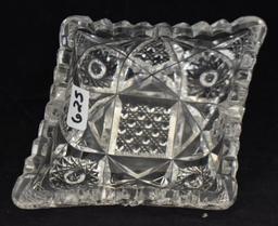 (3) American Brilliant Cut Glass mint/candy dishes