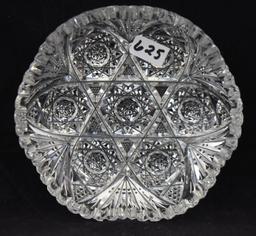 (3) American Brilliant Cut Glass mint/candy dishes