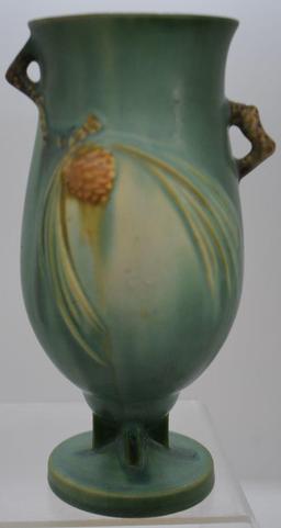 Roseville Pine Cone 840-7" vase, green