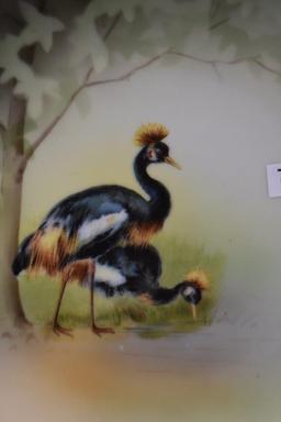 Rare R.S. Germany 8" Crowned Crane plate