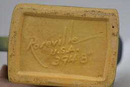 Roseville Zephyr Lily 394-8" basket, green