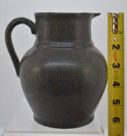 Stellmache Teplitz green earthenware pottery 5.5" pitcher