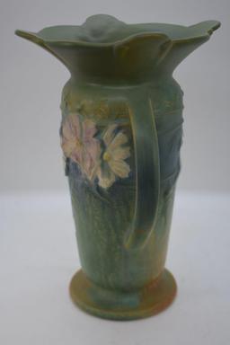 Roseville Cosmos 953-9" vase, green