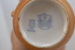 (2) Royal Bayreuth Little Jack Horner creamers, blue mark