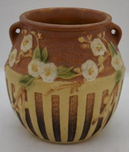 Roseville Cherry Blossom 618-5" vase, brown